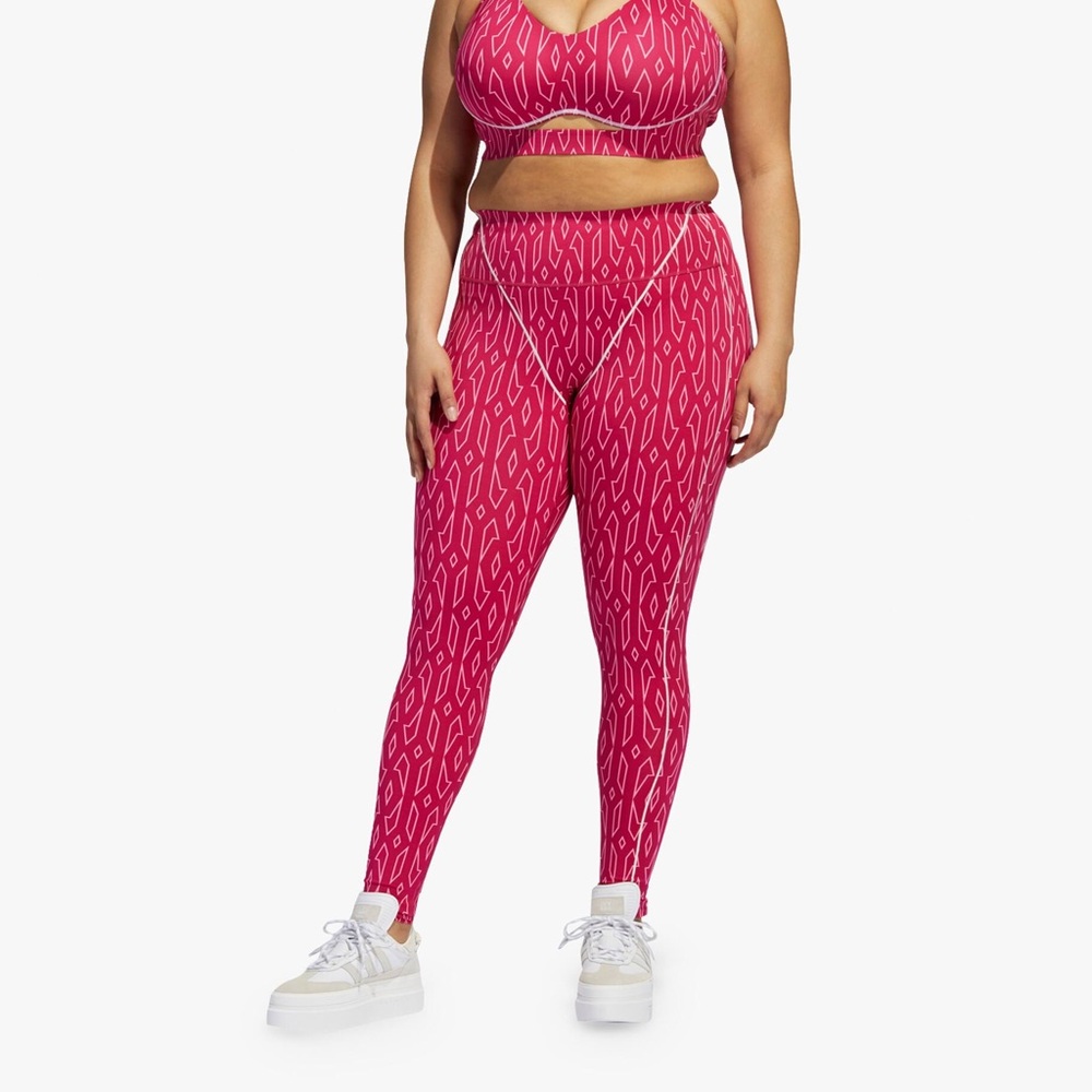 Adidas x Ivy Park Pink Monogram Tights - Picture 4 of 9